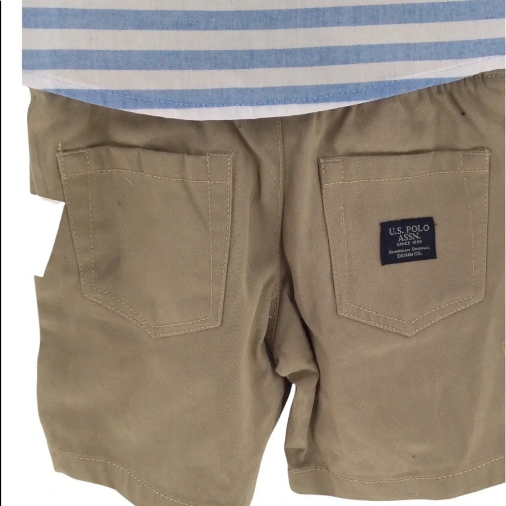 #016 Polo‎ Assn. Boys Nautical Shirt and Shorts Set